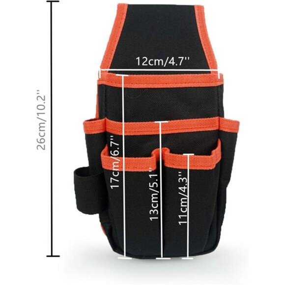 Canvas Tool Pouch Tool Organizer Bag Electricians Organizer Pouch Waist Bag - Picture 6 of 8